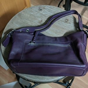 Coach eggplant shouder bag
